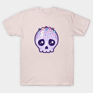 Cute Kawaii skull with sugar crystal hair T-Shirt